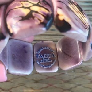 Tagua Jewelry - Tagua Nut Bracelet Lavender Tagua Jewelry - Tagua Nut Bracelet Lavender